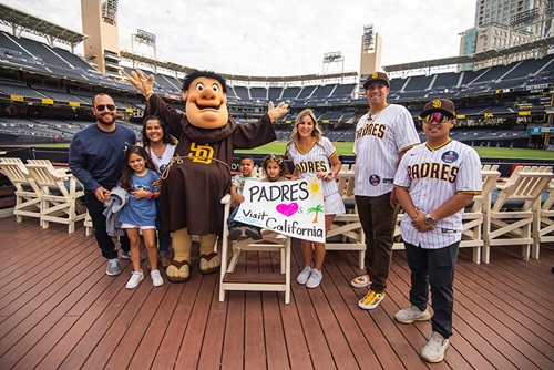 Family at Padres VIP Tour for Dreaming On in California event