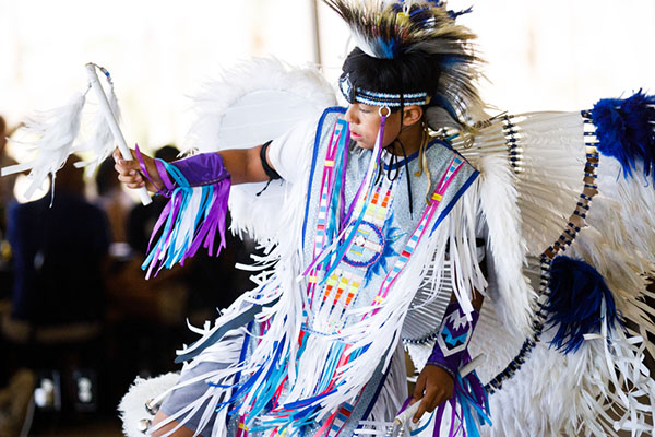 Native dancer at Visit Native California launch