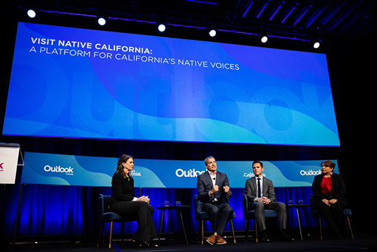 Panel discussion of Visit Native California at Outlook Forum 2023