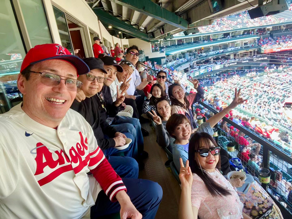 Chinese Trade FAM at an Anaheim Angels game