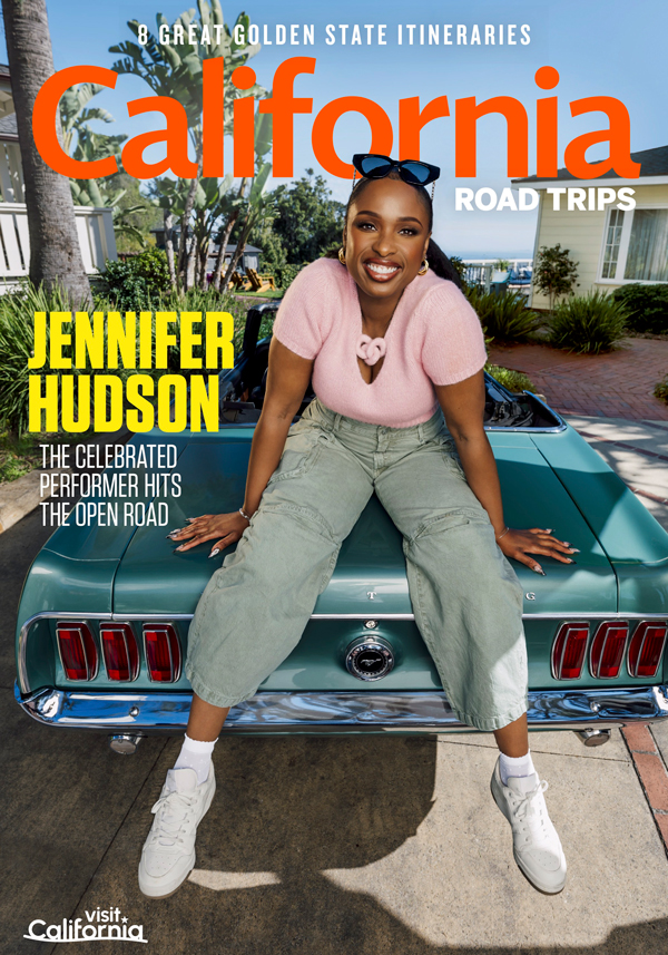 Jennifer Hudson on the cover of the California Road Trips guide.